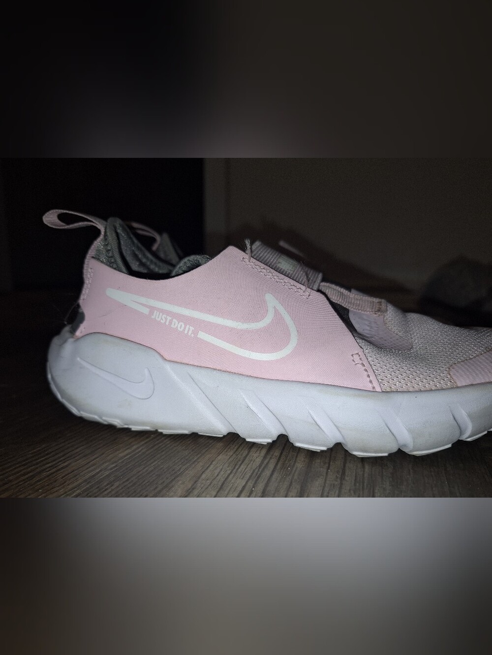Nike Kids Pink and White Slip-On Sneakers